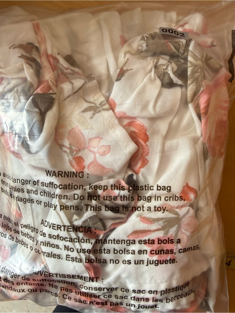 Floral White Mini Dress with Pink Rose Print - Picture 8 of 8